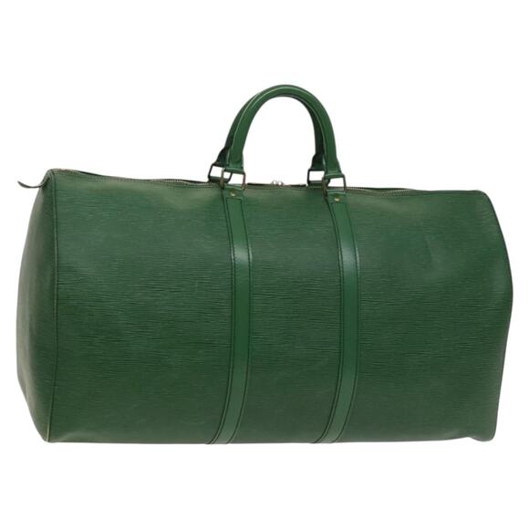 LOUIS VUITTON Epi Keepall 55 Boston Bag Green M42954 - Picture 1 of 16